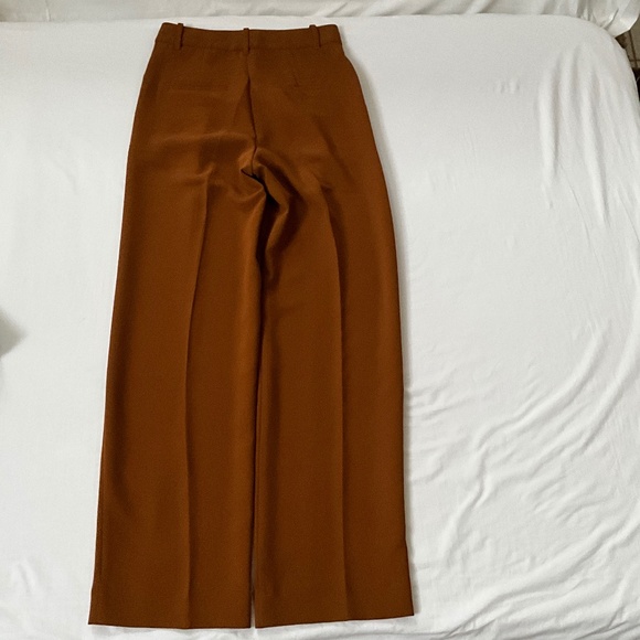 NWOT ARITZIA Wilfred Effortless Wide Leg Pants Size 6 Tall Rust - Picture 5 of 10